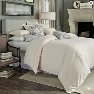 Linen Blend IVORY King Duvet Dransfield and Ross (Lancaster)
